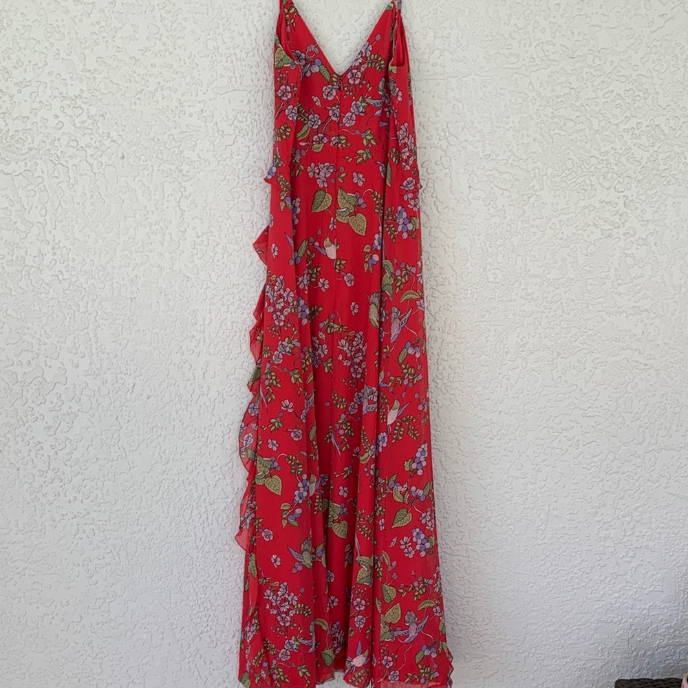 Nanette Lepore Red Floral Maxi Dress size 6 - Picture 7 of 12
